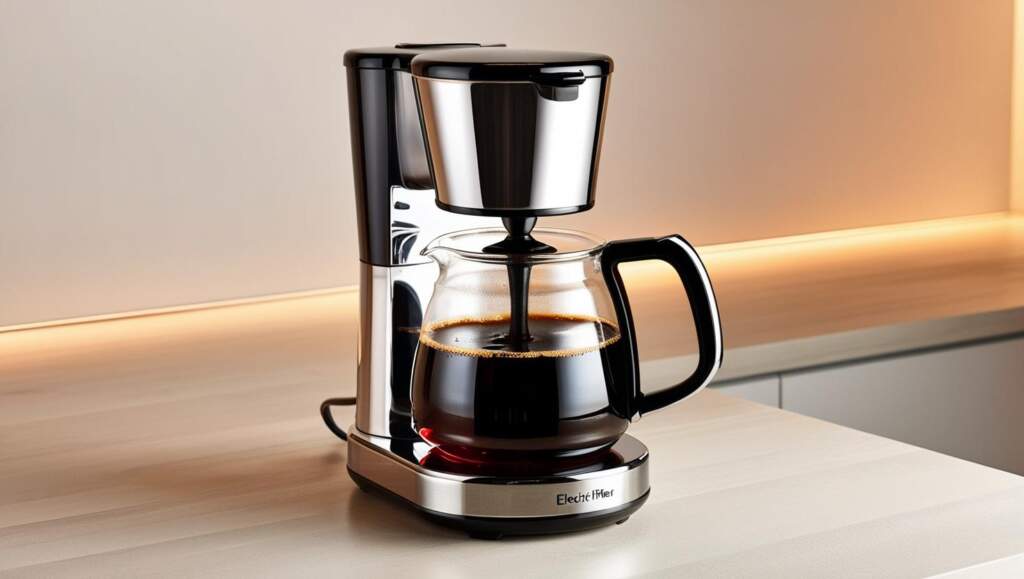 Cafeteira elétrica de coador e jarra de vidro