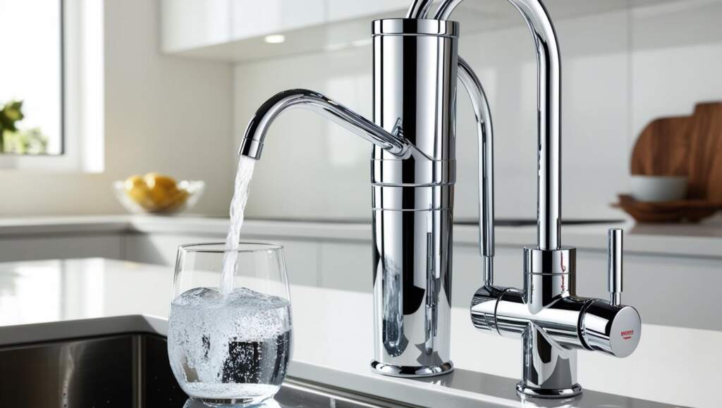 Filtro de agua acoplado a torneira da cozinha